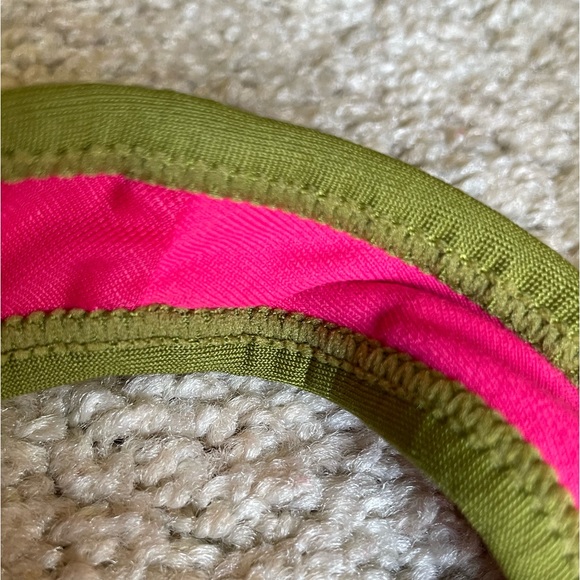 Fabletics PowerHold hot pink fuschia w/ olive sports bra - Picture 6 of 7